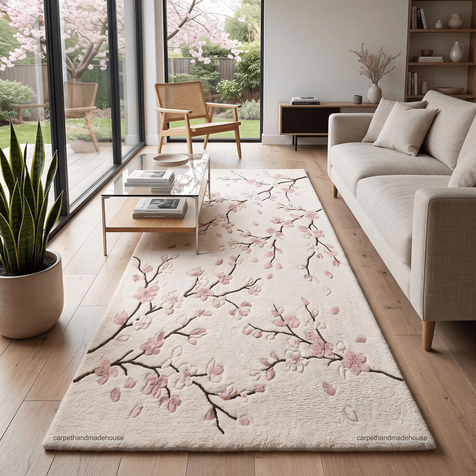 Hand Tufted Cherry Blossom Rug,