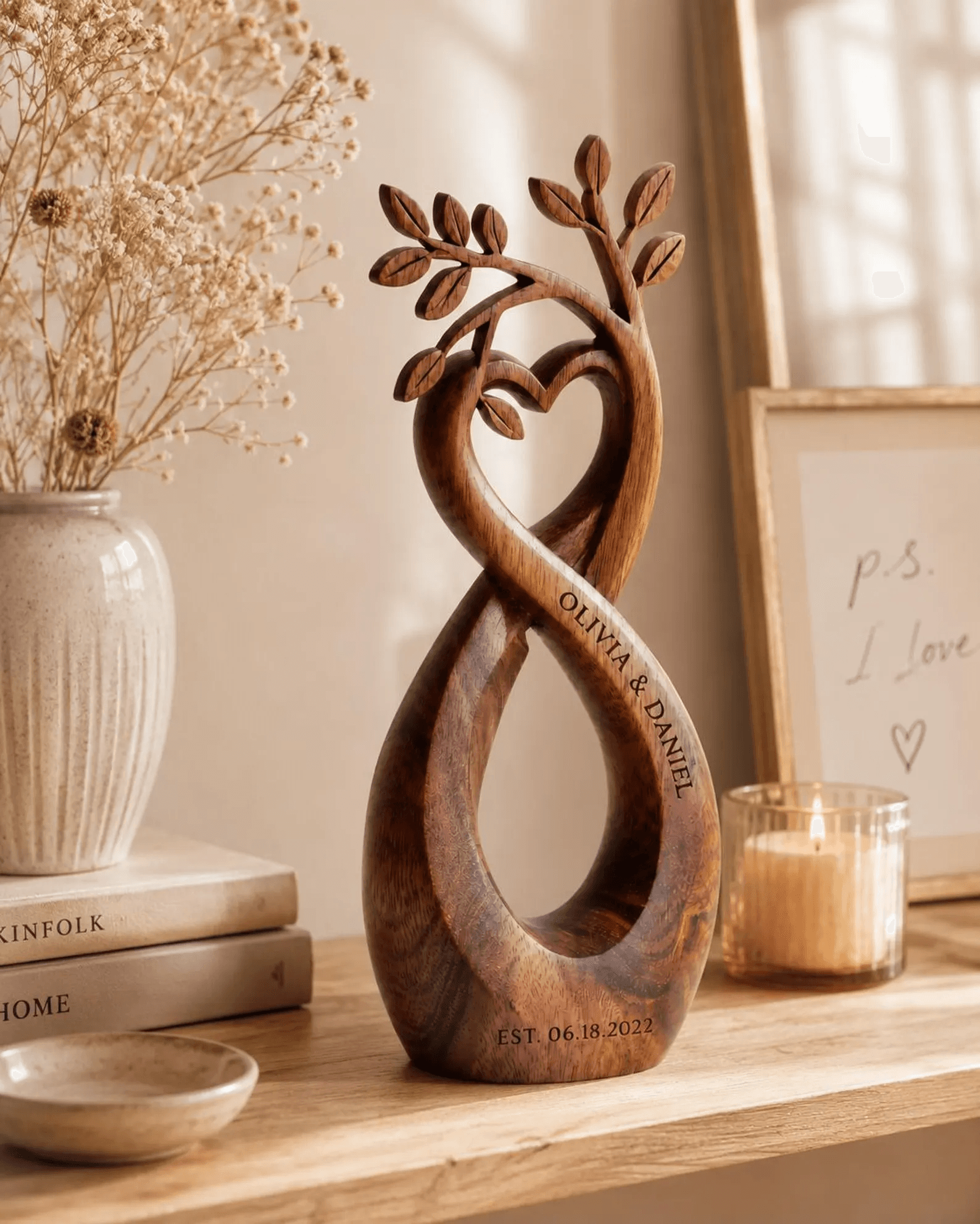 Infinity Heart Tree Sculpture
