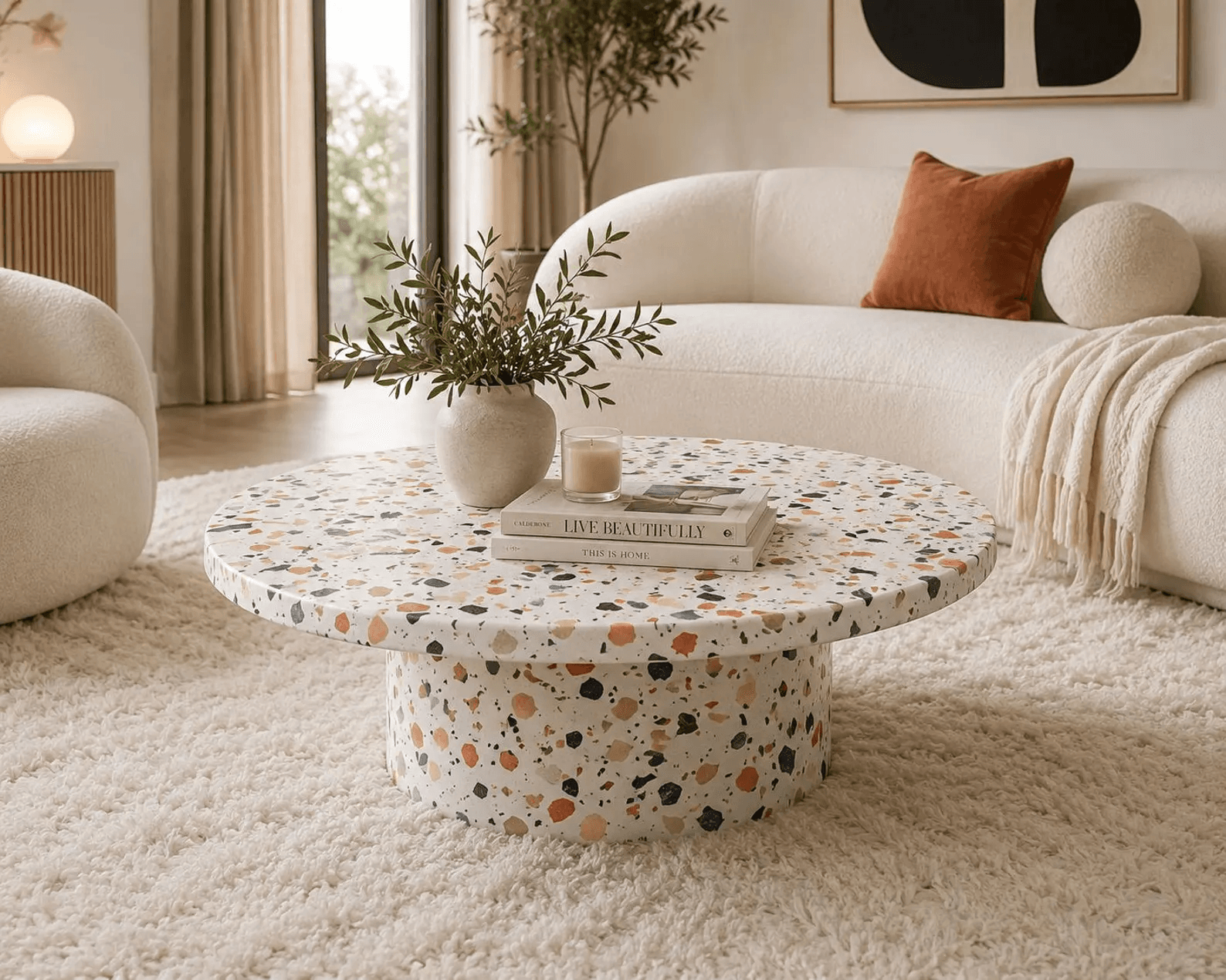 Handmade Terrazzo Coffee Table Top,