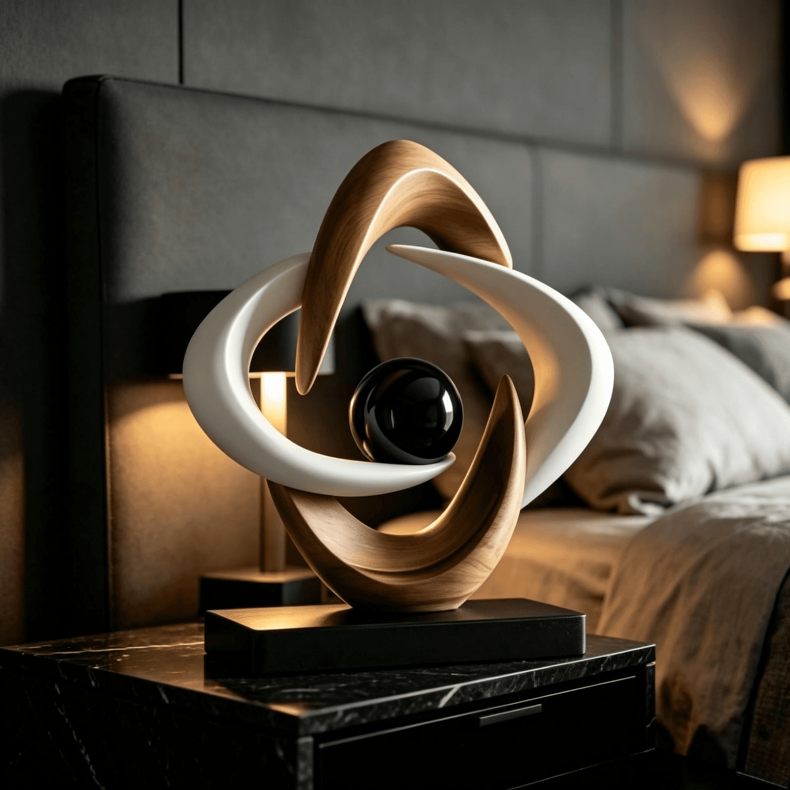 Abstract Balance Resin Sculpture