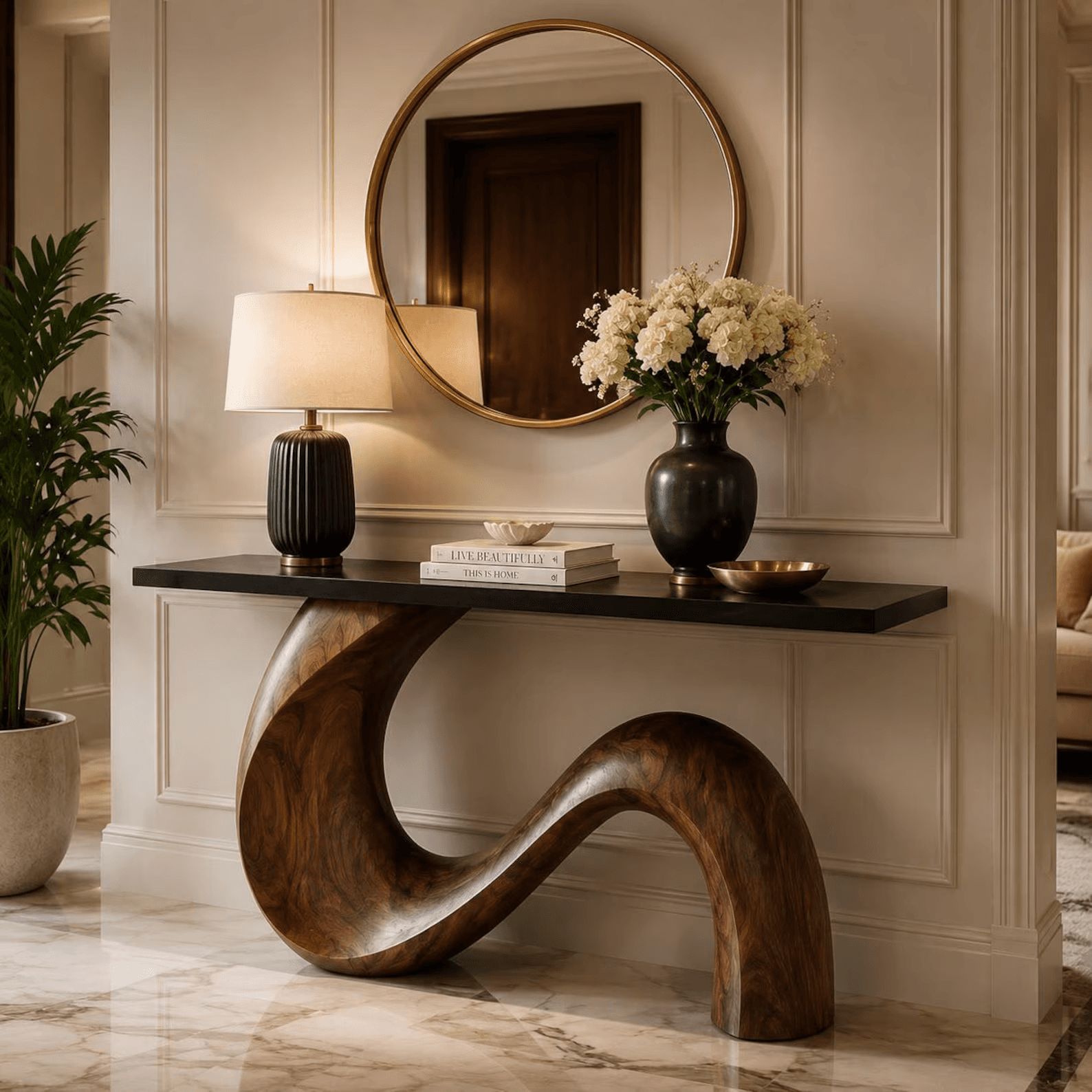 Rustic Wood Console