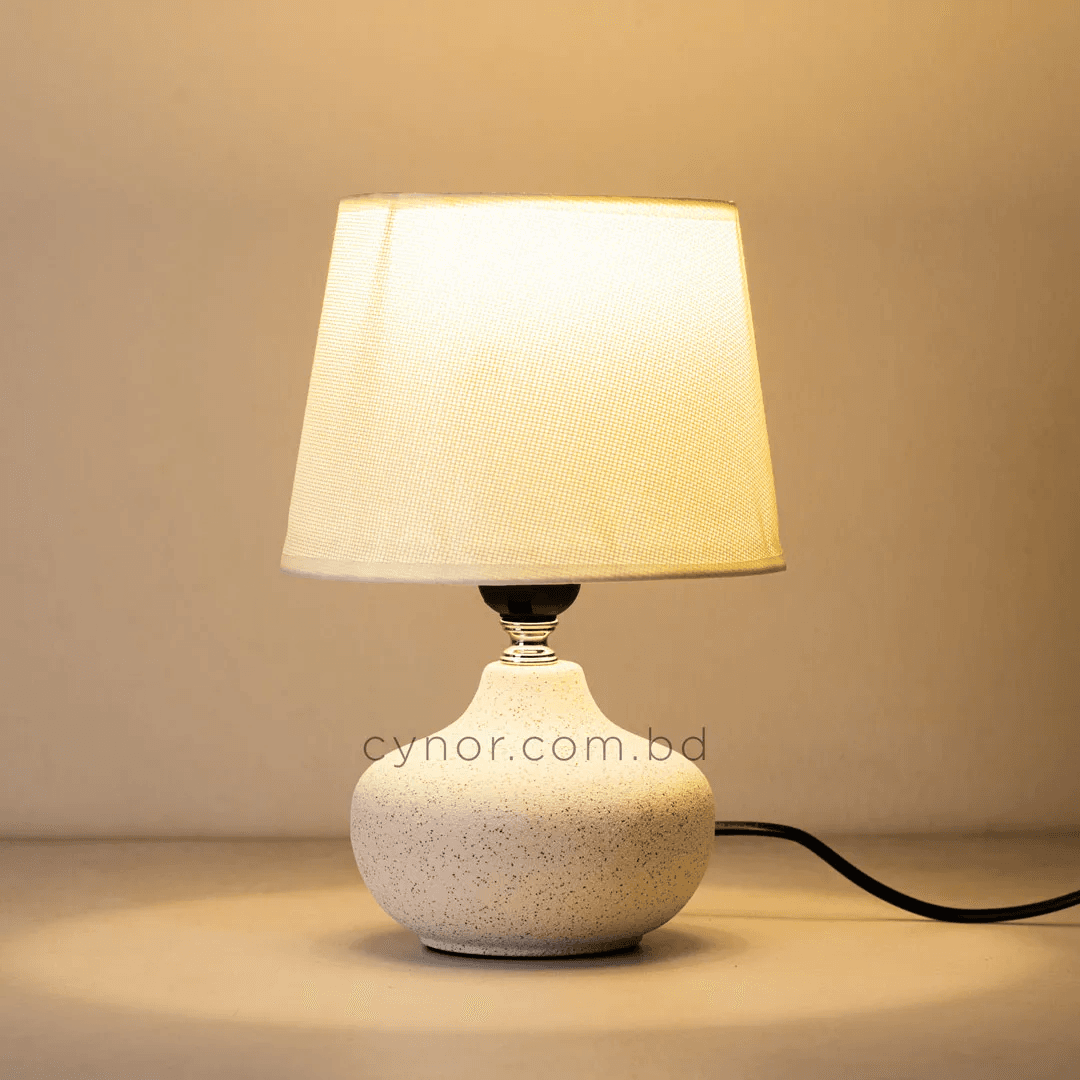 Ceramic Body Stone Texture Compact Table Lamp