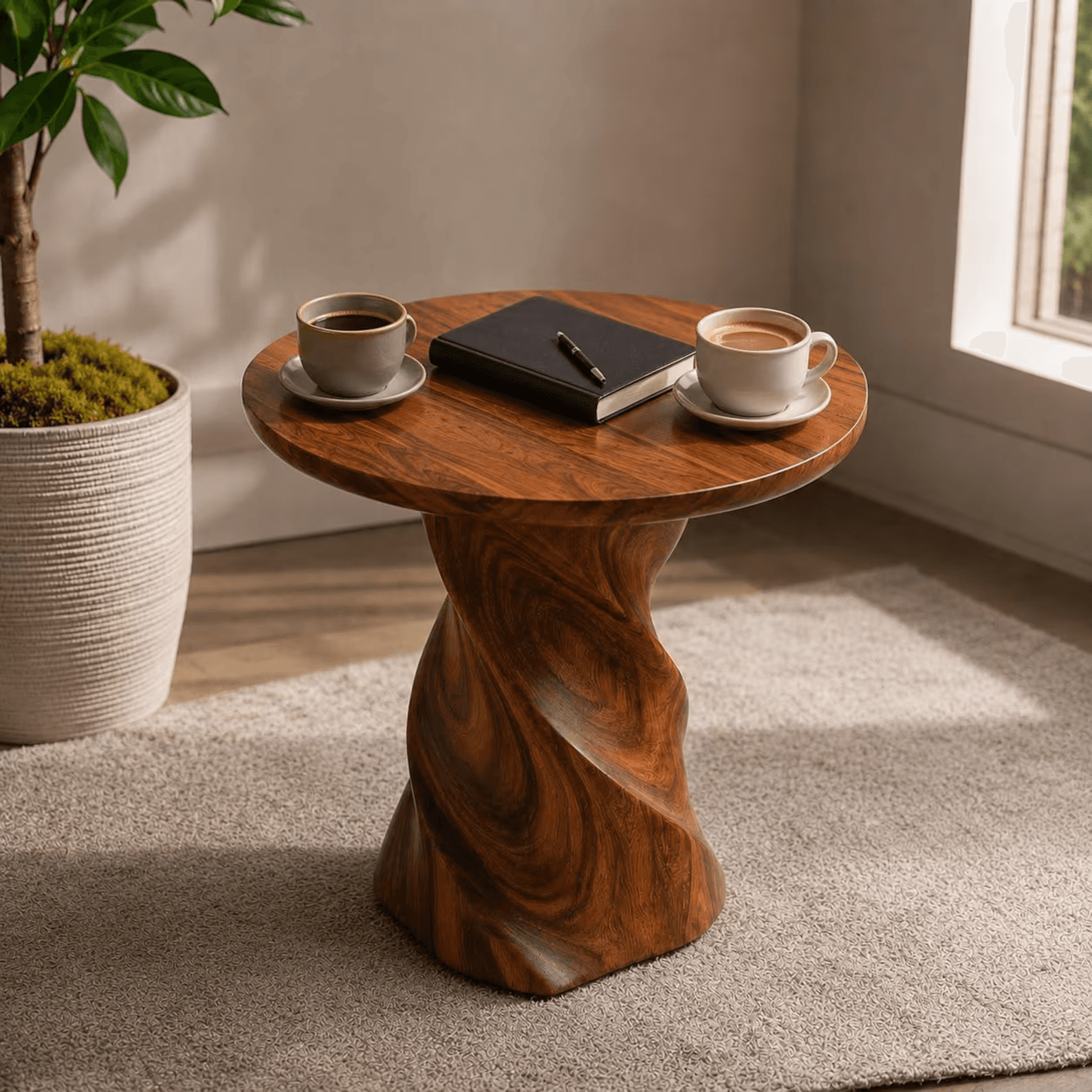 Sculptural Organic Solid Wood
