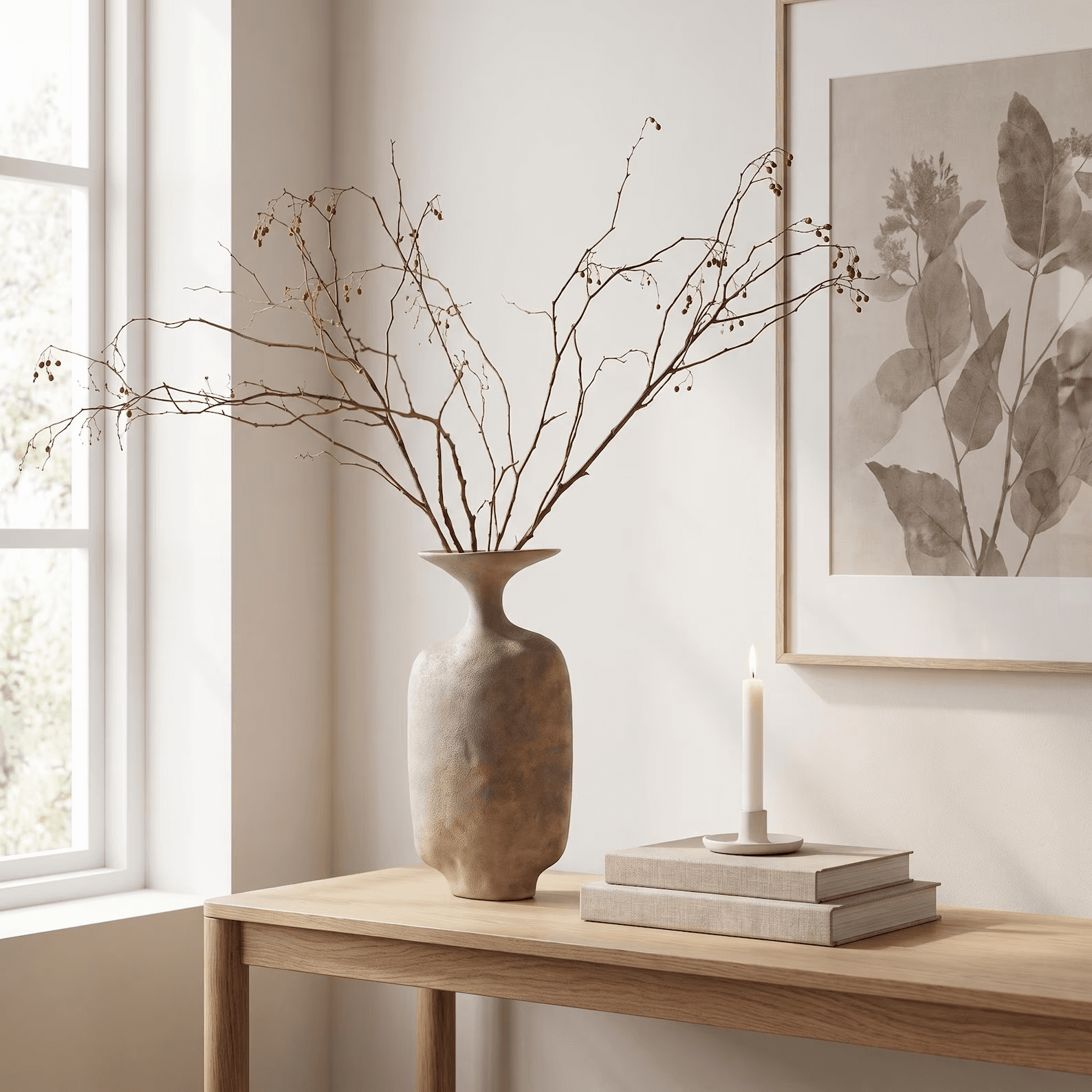 Sculptural Ceramic Vase Set of 2