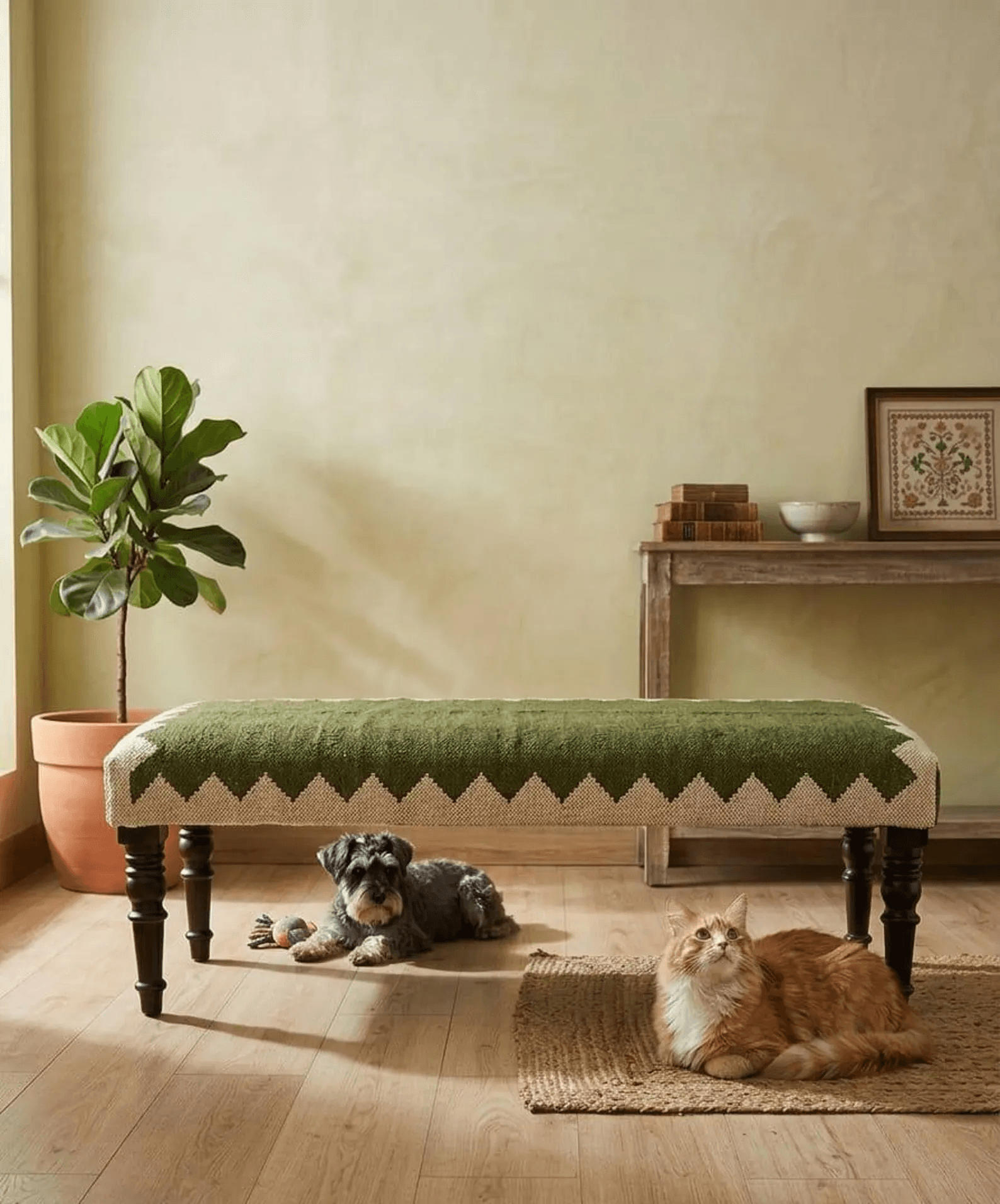 Upholstered Bench, Handmade Furniture,
