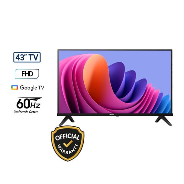 Hisense 43 Inch Bezel-Less FHD Wi-Fi DTS Smart Android TV (43A4F4) photo 1